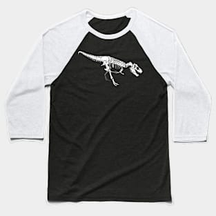 Skeleton T-Rex Graphic Design Baseball T-Shirt